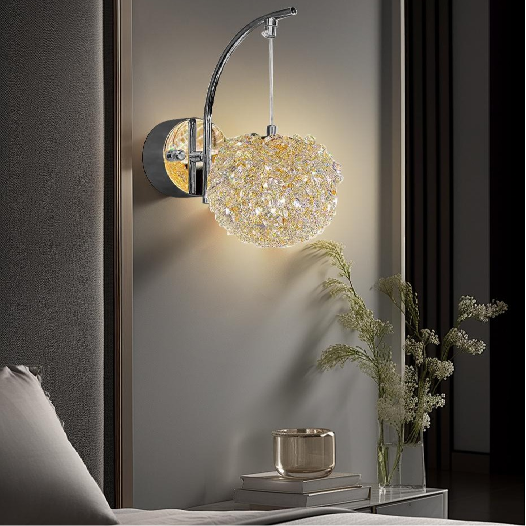 Aplica LED MEZO Silver Cristal