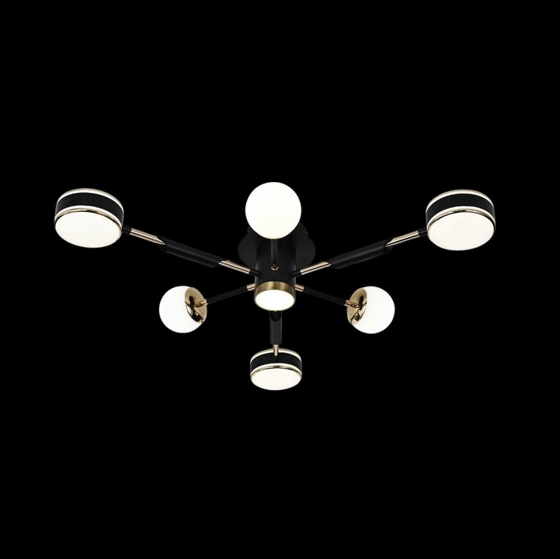 Lustra LED Mini Fenora Black Echivalent 300W Telecomanda