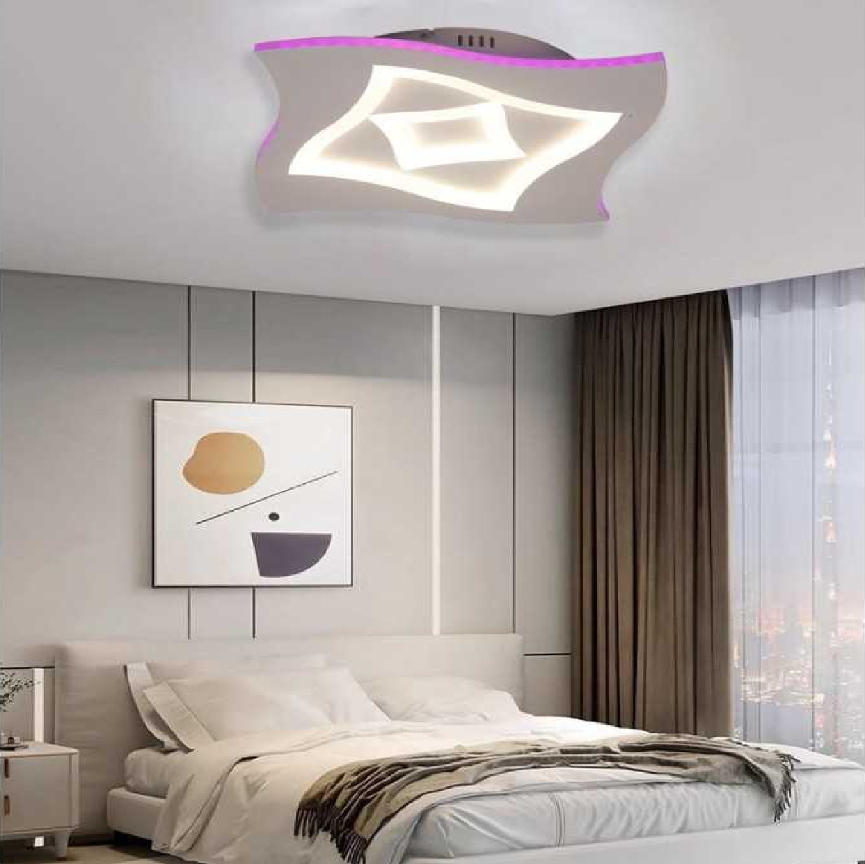 Lustra LED RGB HERA Echivalent 200W Telecomanda