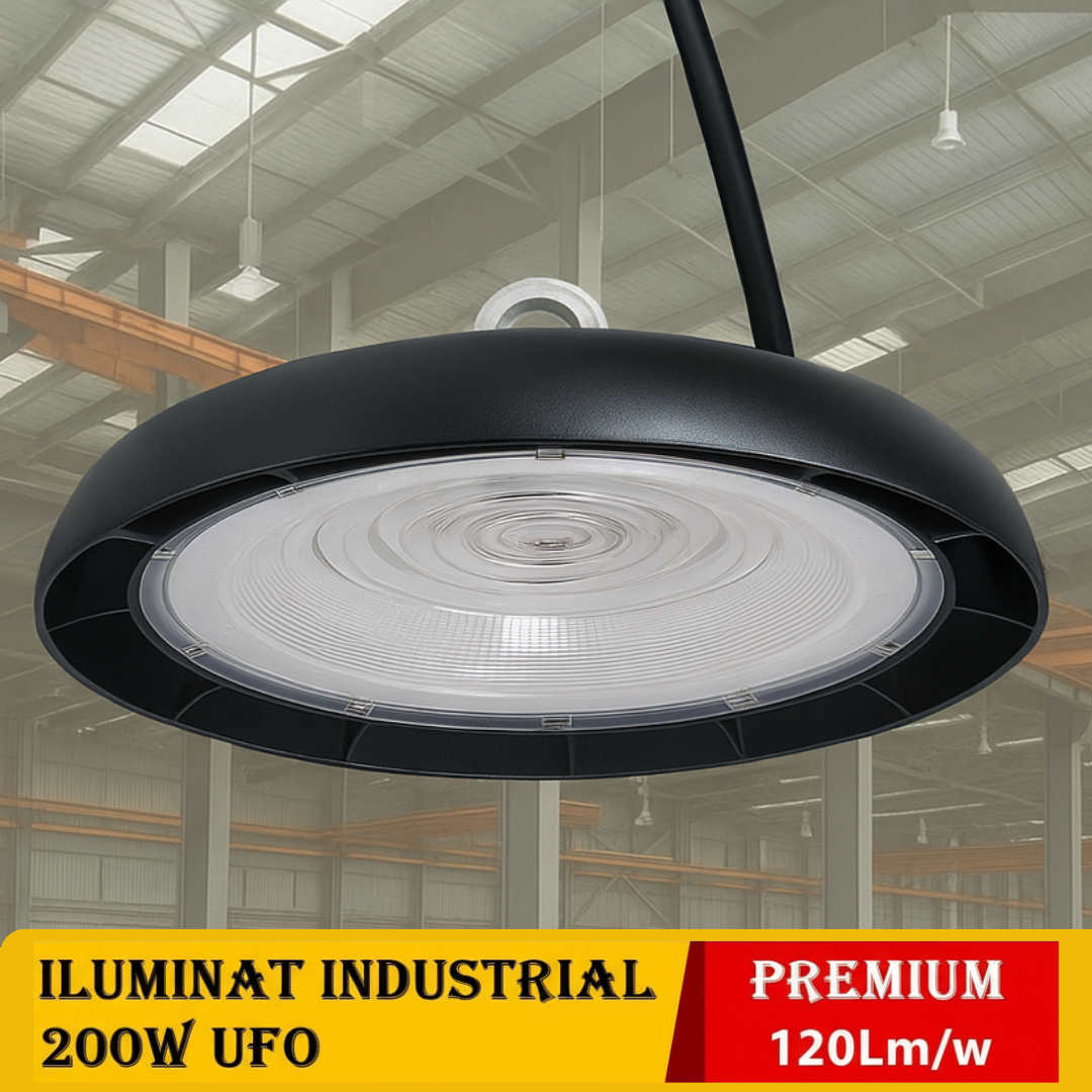 Lampa LED 200w Iluminat Industrial UFO Glori Premium 120Lm/w