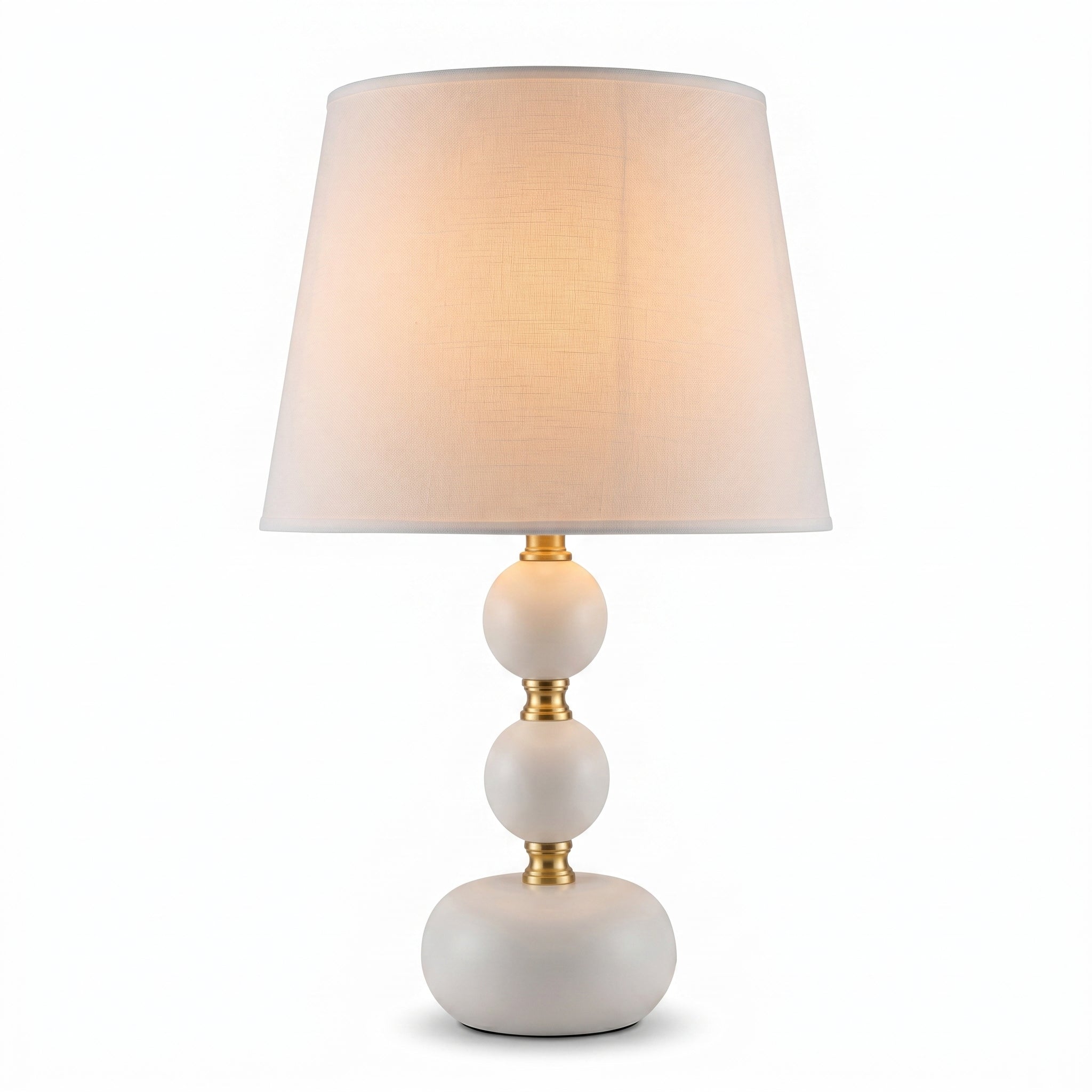 Veioza Abajur AVENTA 1xE27 White&Gold