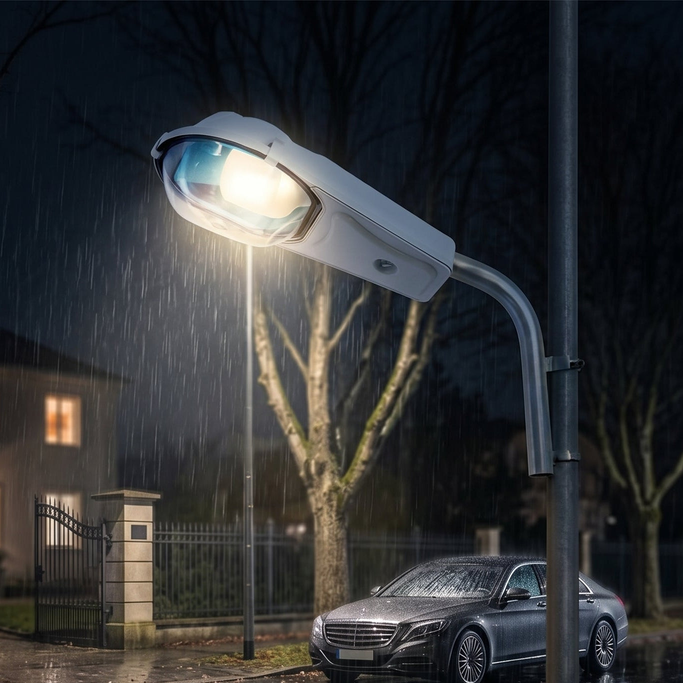 Lampa Iluminat Stradal IP65 1xE27 160W Carcasa ABS Alb