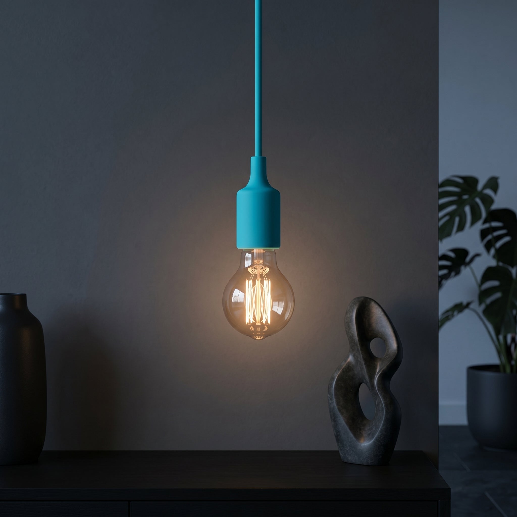 Pendul Silicone Bleu Vogue E27 60W Erste