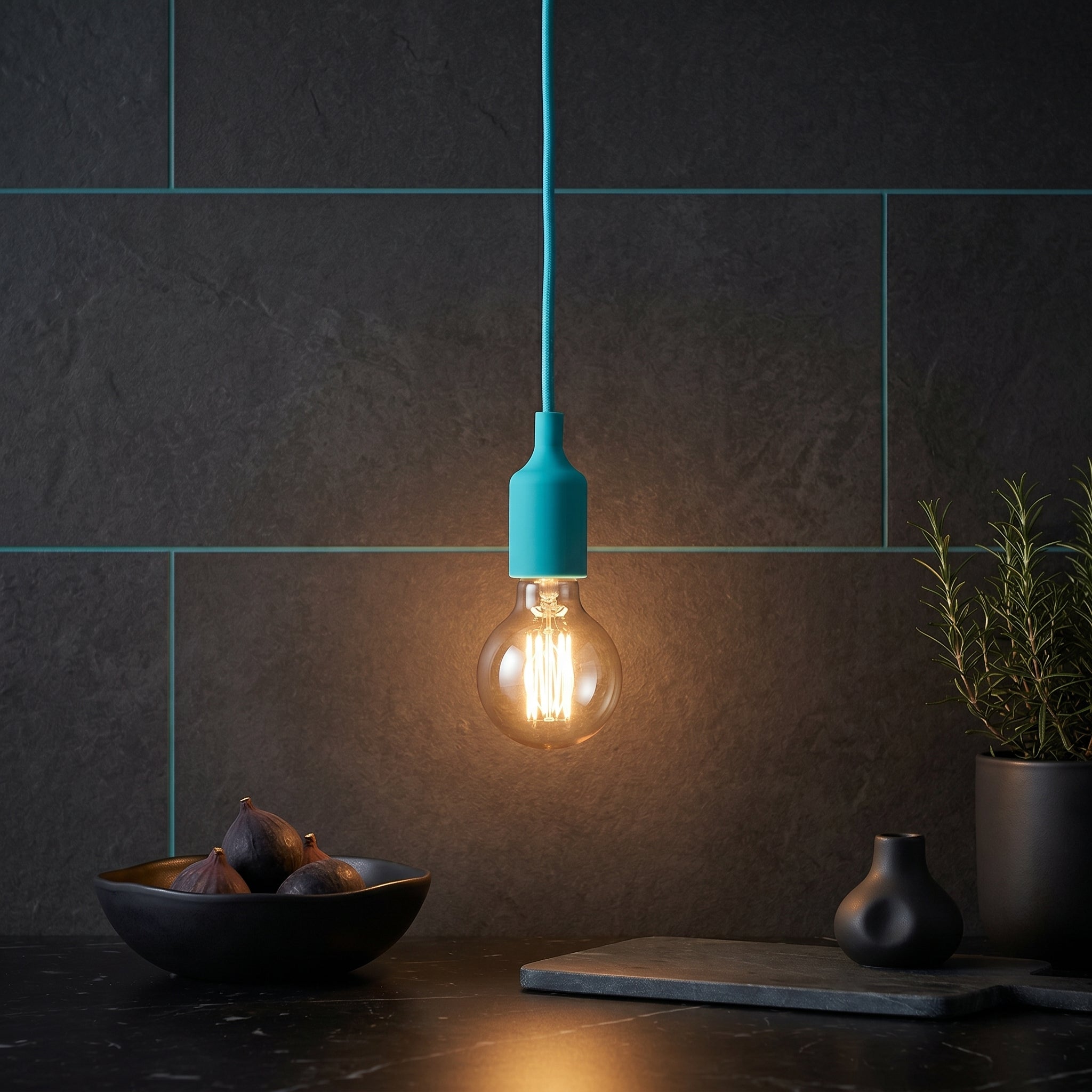 Pendul Silicone Bleu Vogue E27 60W Erste