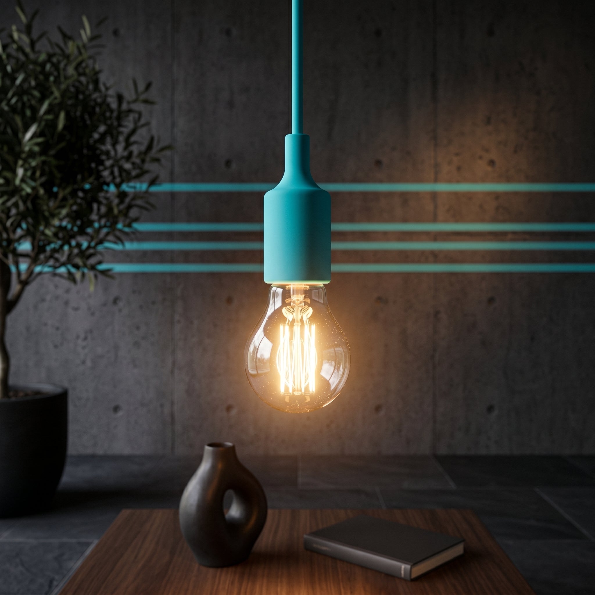 Pendul Silicone Bleu Vogue E27 60W Erste