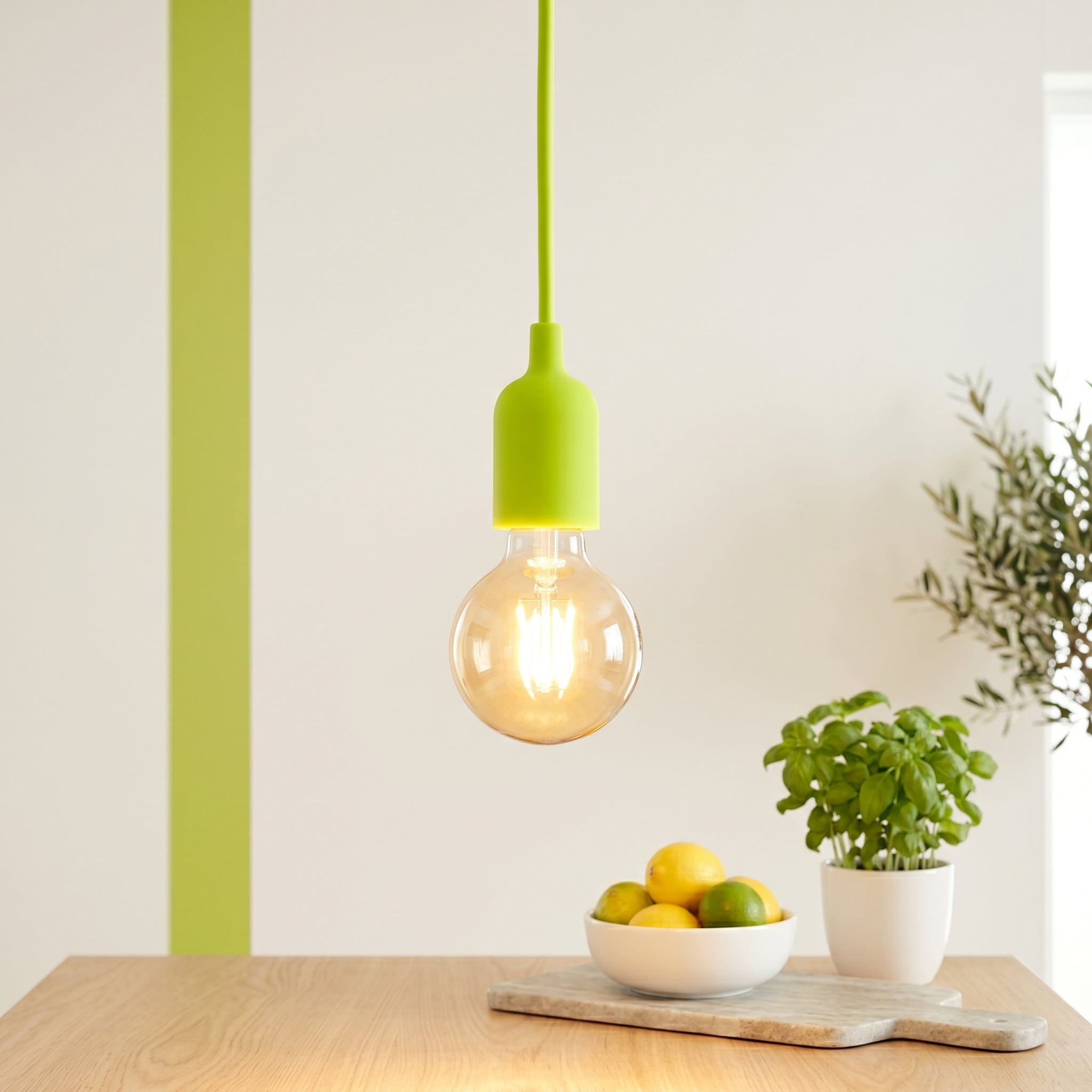 Pendul Silicone Verde Vogue E27 60W Erste