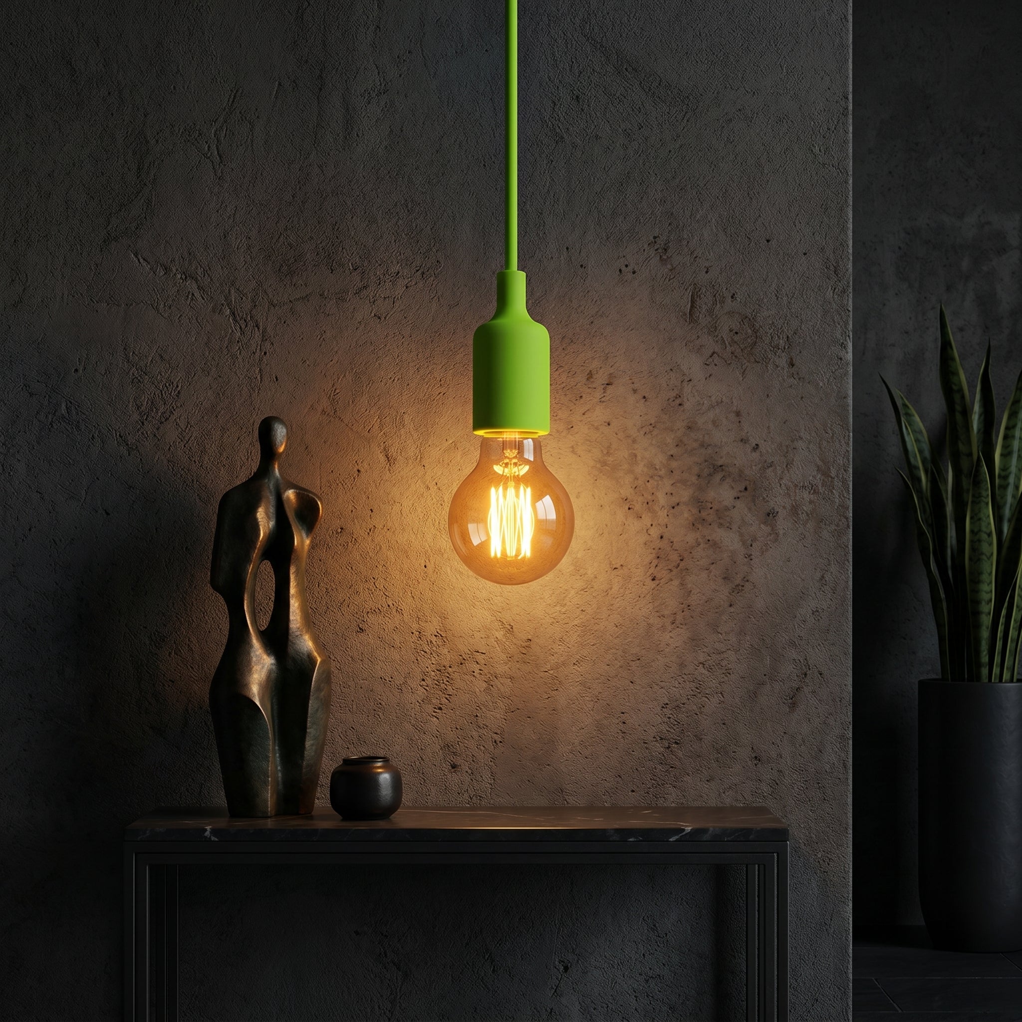 Pendul Silicone Verde Vogue E27 60W Erste