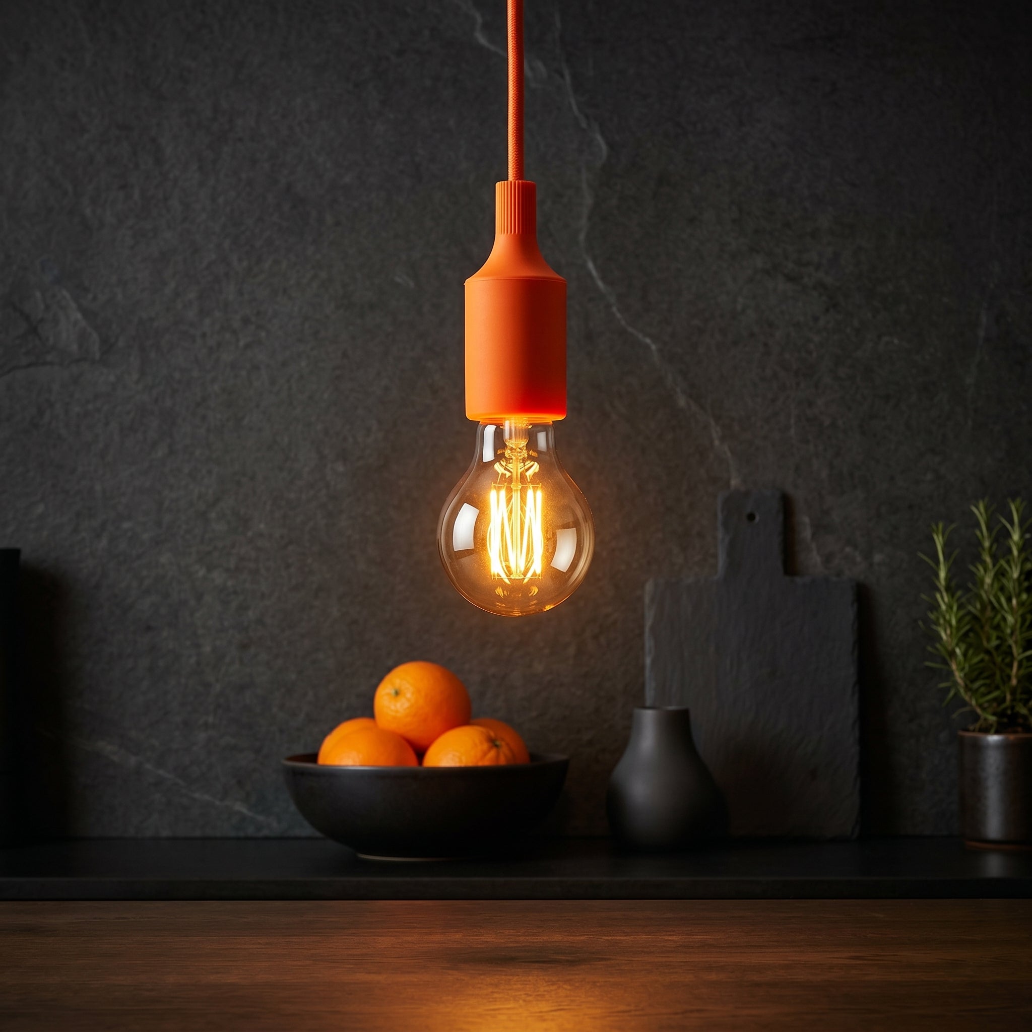 Pendul Silicone Orange Vogue E27 60W Erste