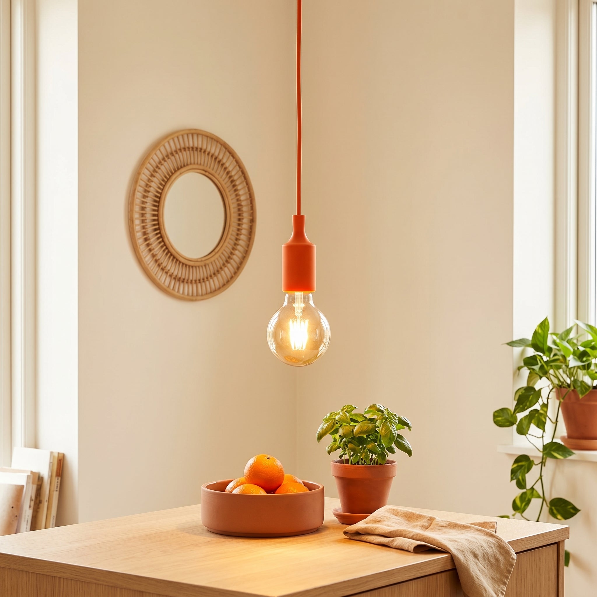 Pendul Silicone Orange Vogue E27 60W Erste