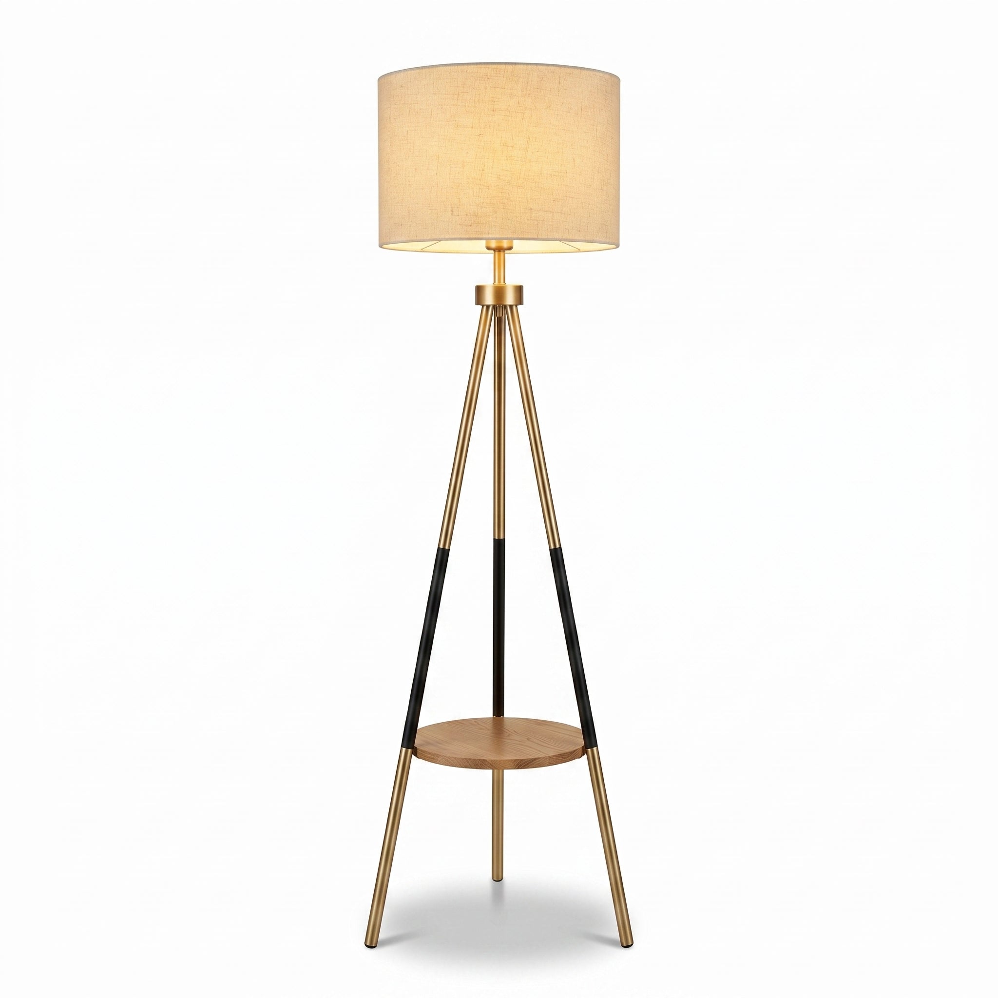 Lampadar Abajur Trepied VERANO 1xE27 160cm Black&Gold
