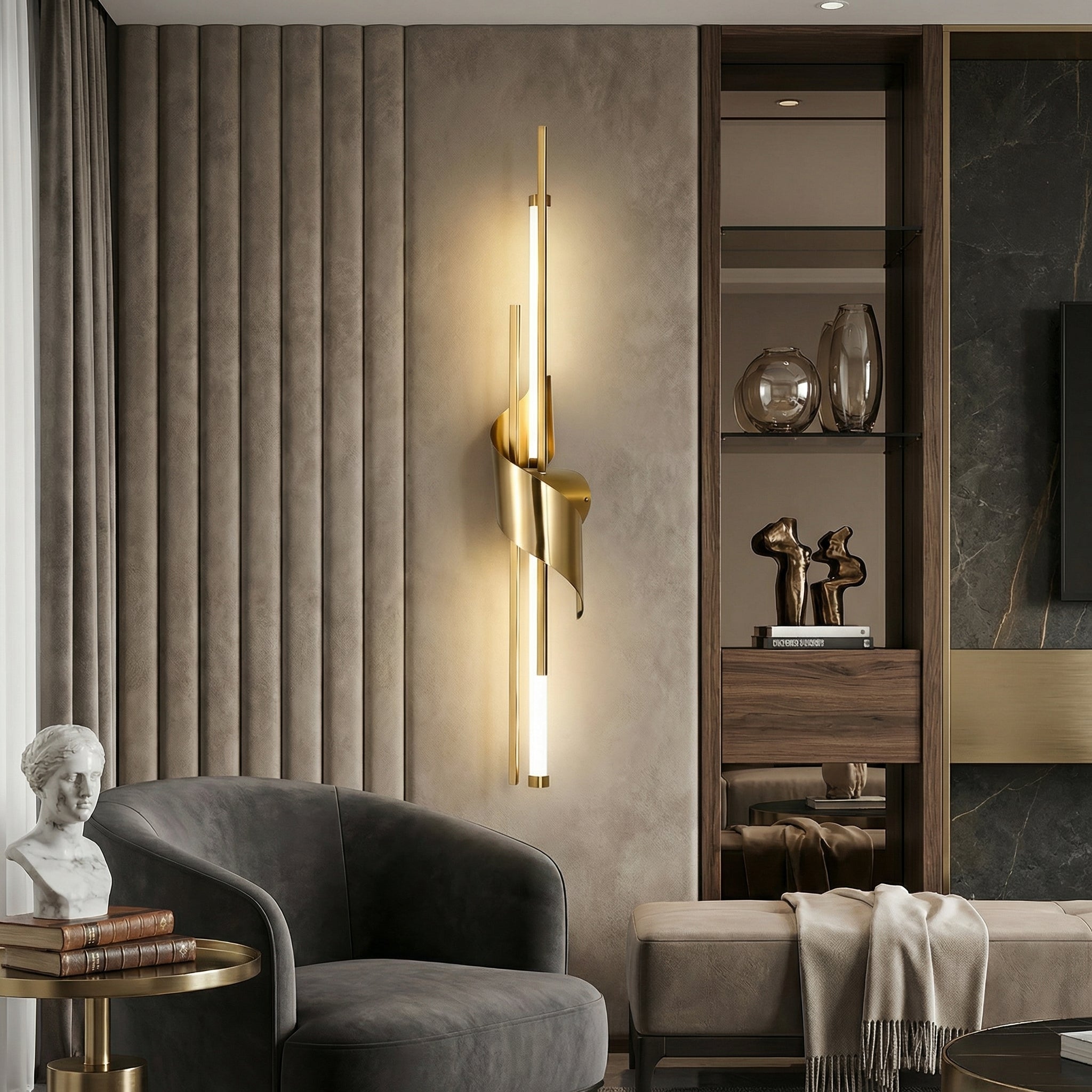 Aplica LED ATHENS 20W Gold 85CM Echivalent 100W