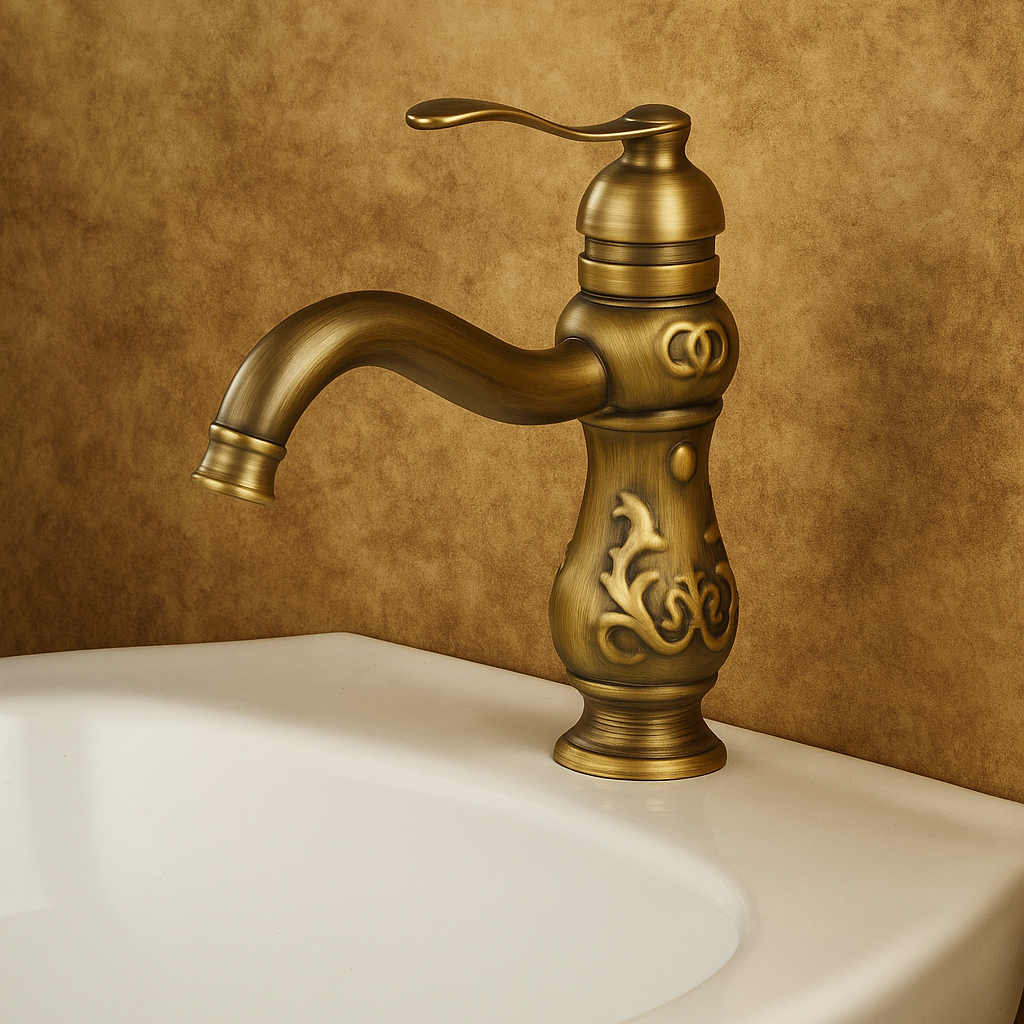 Baterie Lavoar Retro Bronz Antichizat Alama 1768