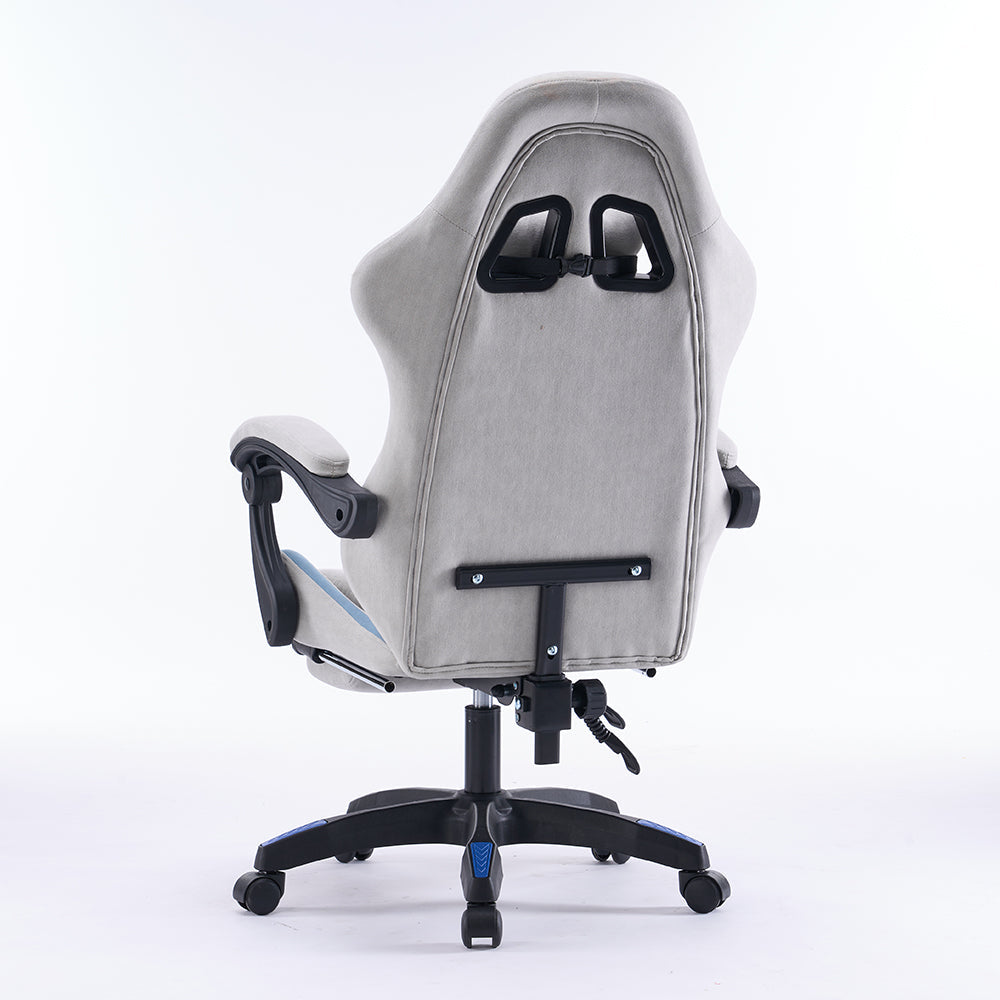 Scaun de Gaming, Gri + Albastru, 606