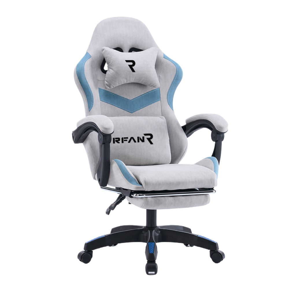 Scaun de Gaming, Gri + Albastru, 606