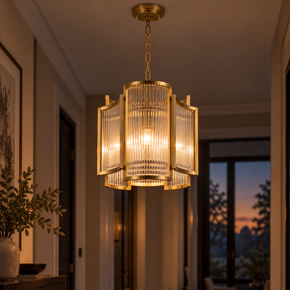 Candelabru Suspendat Premium SERGIO Gold 3 x E14