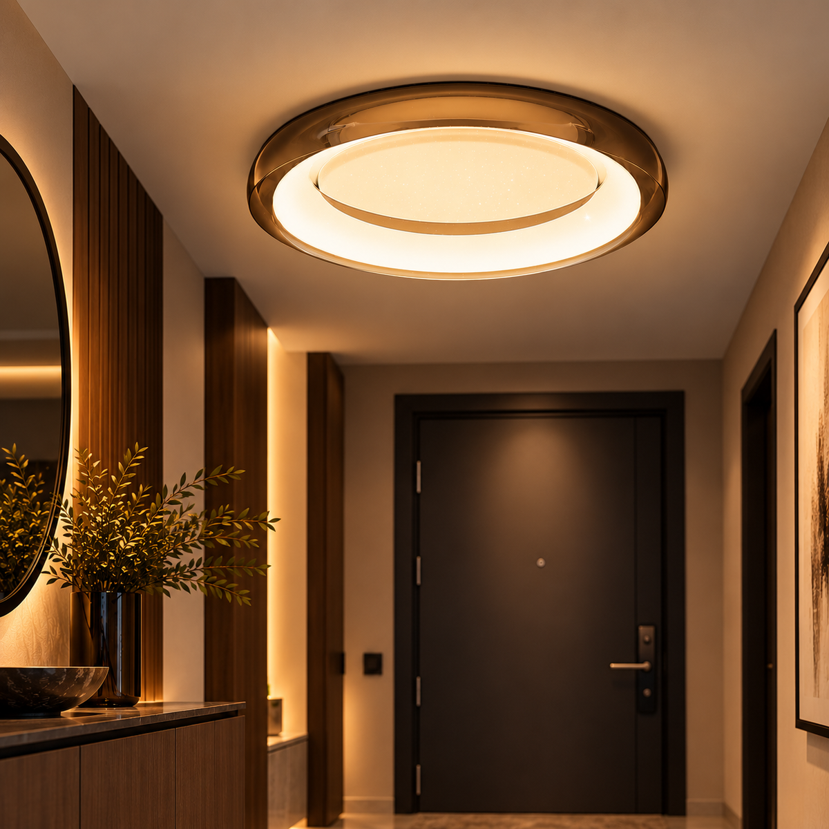 Plafoniera LED 40W CANDORA Brown CCT Premium
