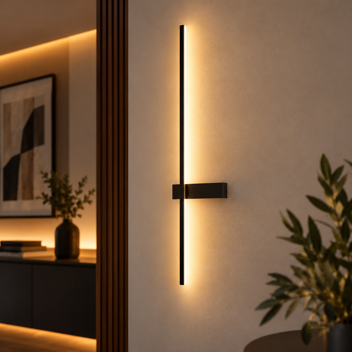 Aplica LED ARCO Black 90cm CCT Echivalent 150W Premium