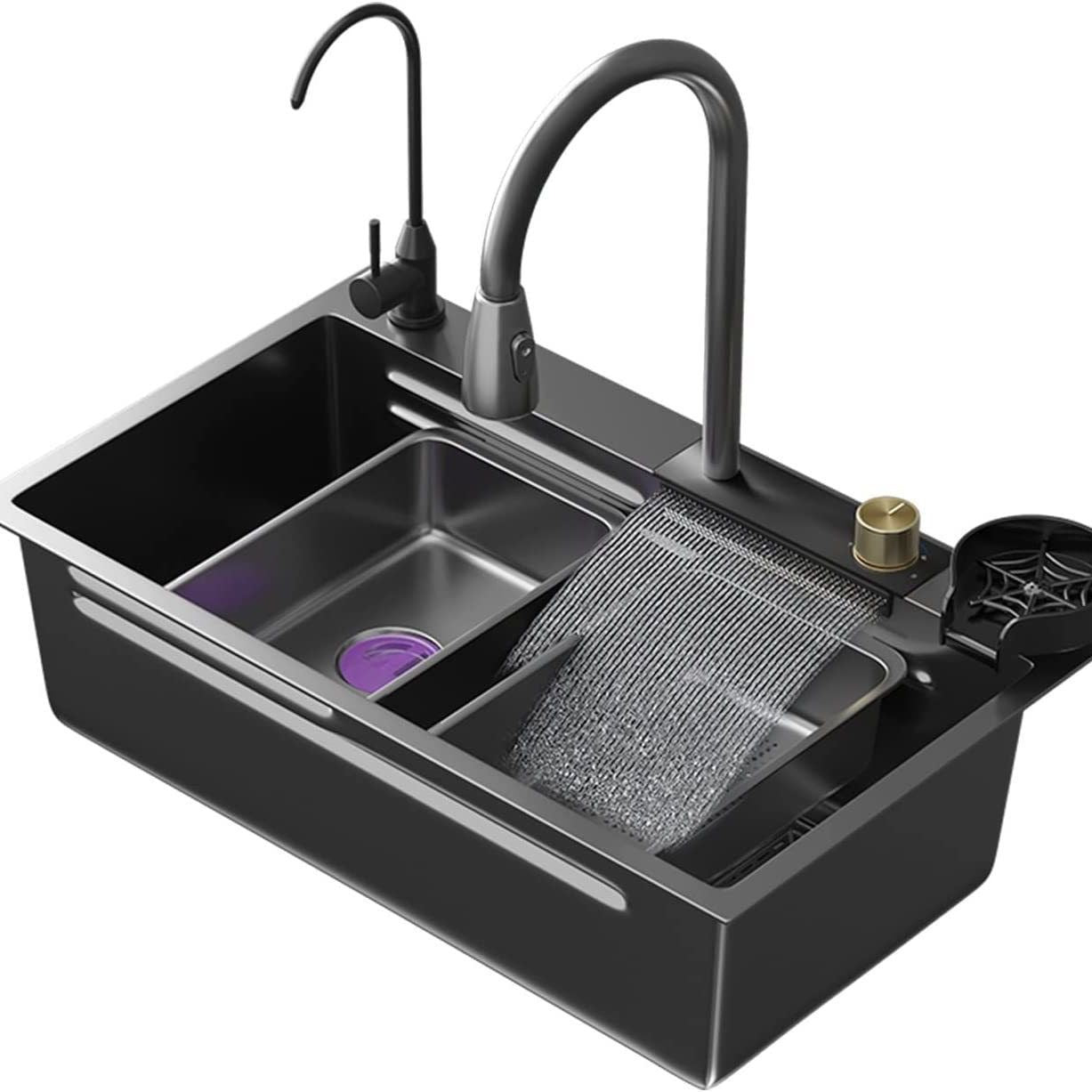 Chiuveta Bucatarie Premium Gri Inchis 75x46x22CM