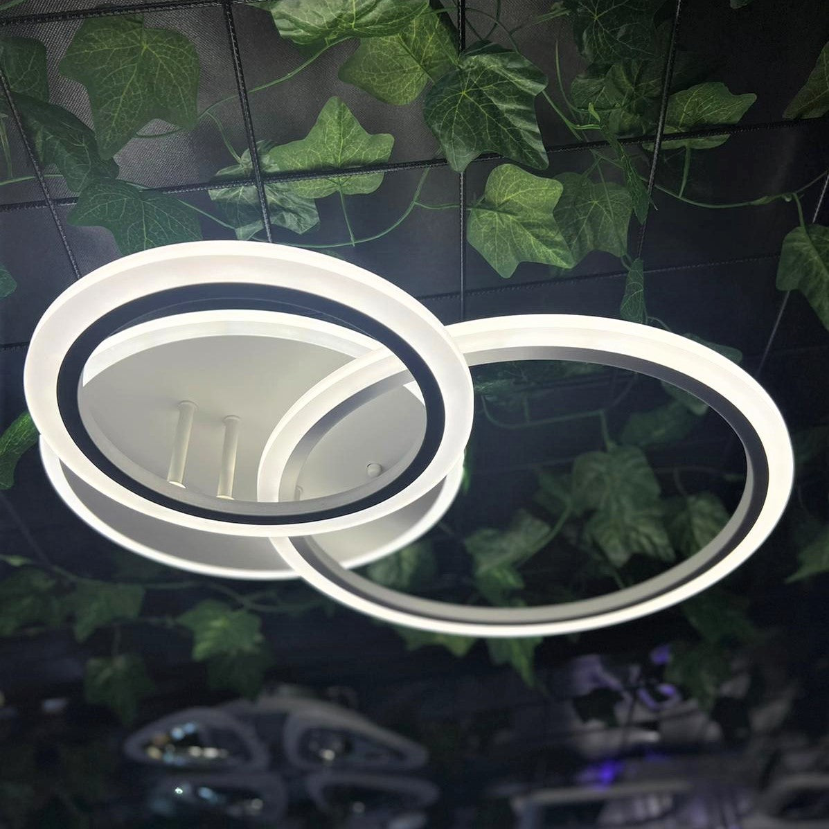 Lustra LED TWO CIRCLE Design Echivalent 400W Telecomanda