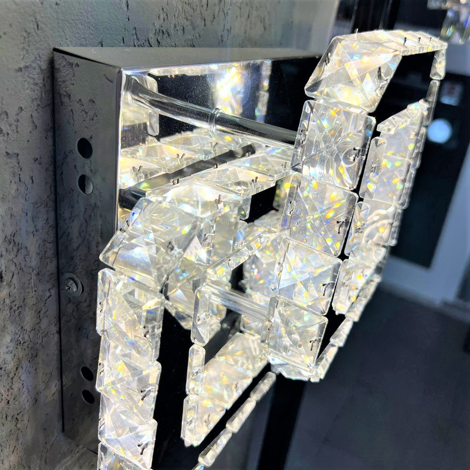 Lustra LED CRISTAL Double Square Echivalent 200W