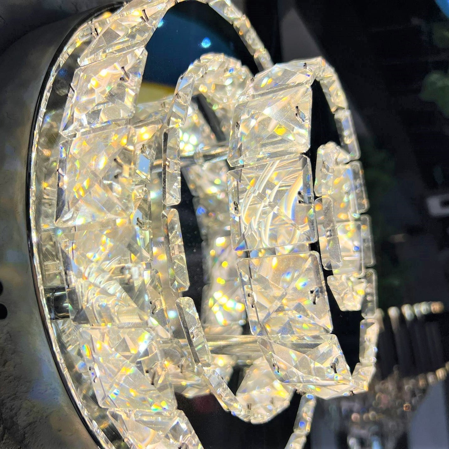 Lustra LED CRISTAL Double Circle Echivalent 200W