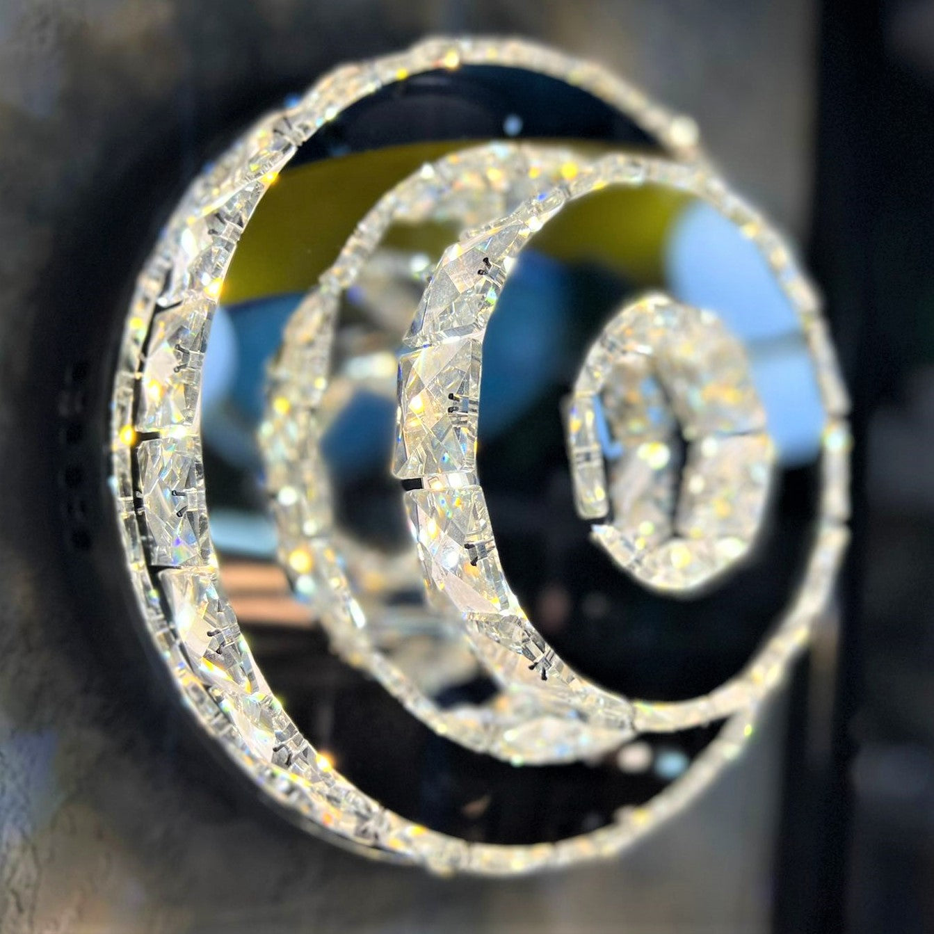 Lustra LED CRISTAL Double Circle Echivalent 200W