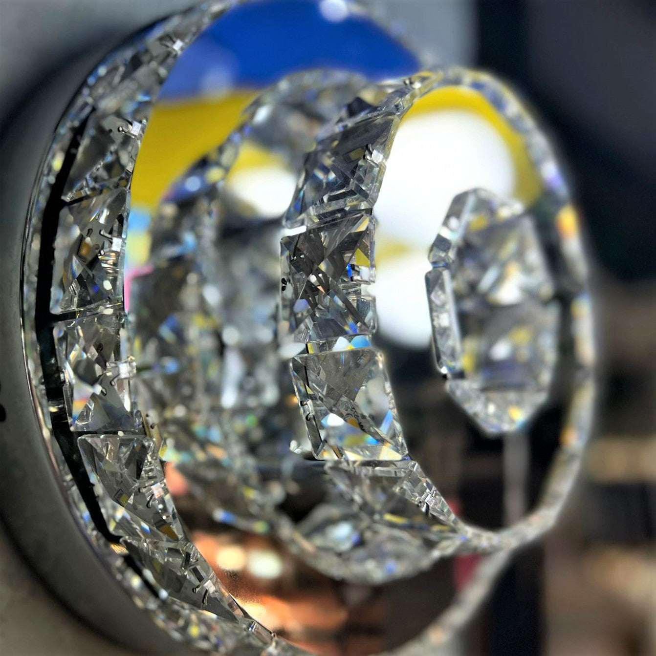 Lustra LED CRISTAL Double Circle Echivalent 200W