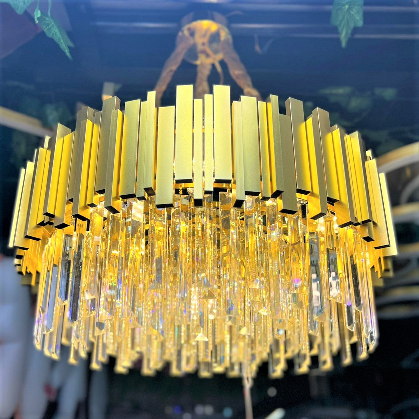 Candelabru Cristal GLORY GOLD GRANDE 800mm