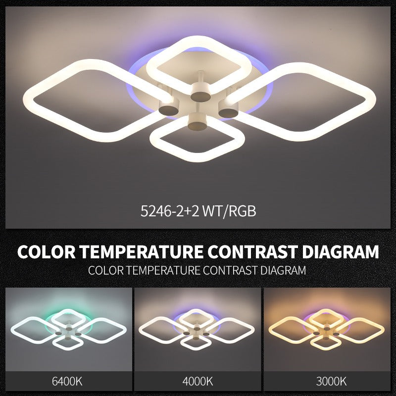 Lustra LED 140W DIAMOND 2+2 RGB SMART Telecomanda