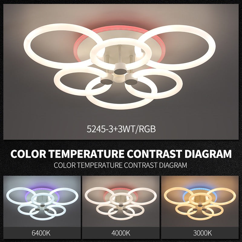 Lustra LED 172W CIRCLE OZN 3+3 RGB SMART Telecomanda