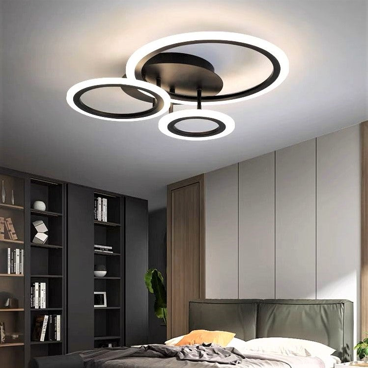 Lustra LED 3 BROWN CIRCLE Echivalent 300W Telecomanda
