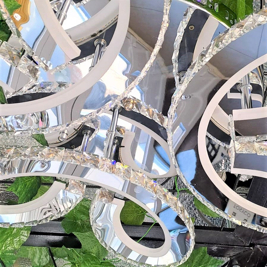 Lustra LED DAISY Cristal Telecomanda Echivalent 800W