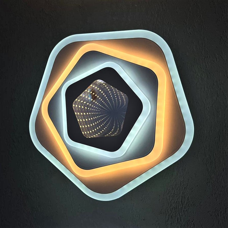 Lustra LED 40W GALAXY 3D Pentagon Echivalent 200W