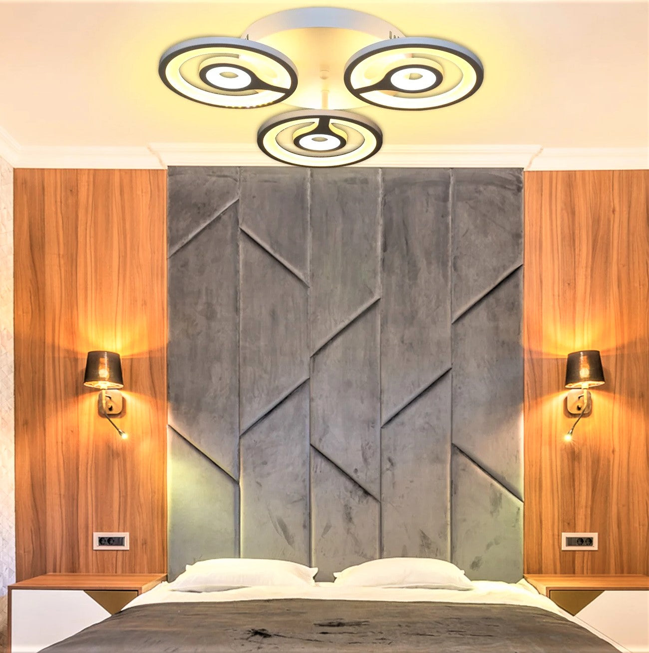 Lustra LED 96W MINI EYES Telecomanda Echivalent 300W