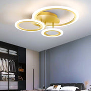 Lustra LED 3 GOLD CIRCLE Echivalent 300W Telecomanda