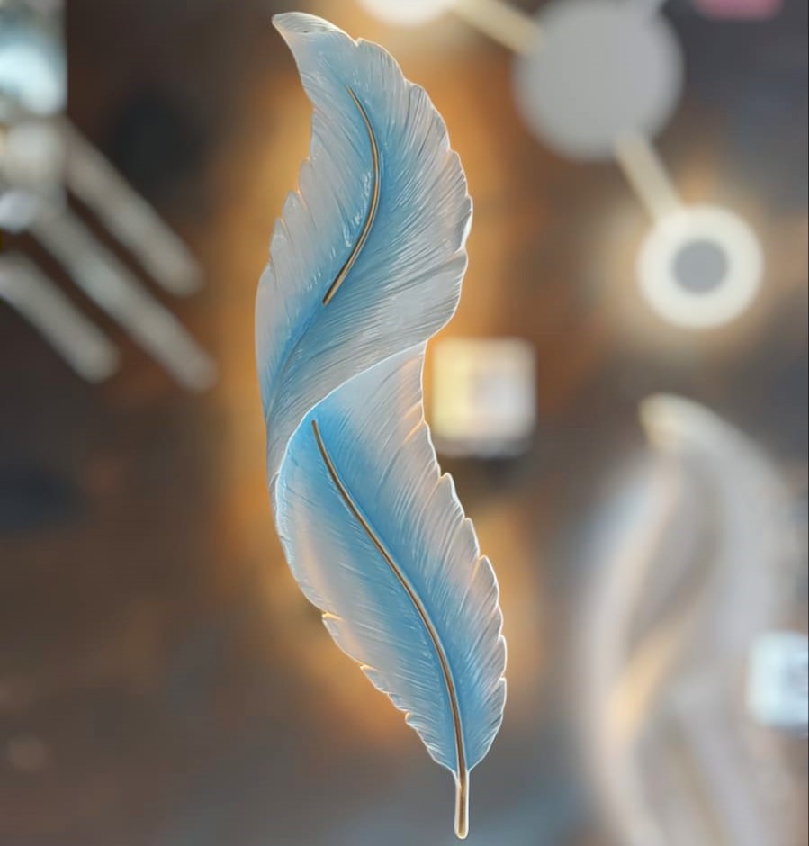 Aplica LED Luxury Feather 36W 87cm Blue Sky