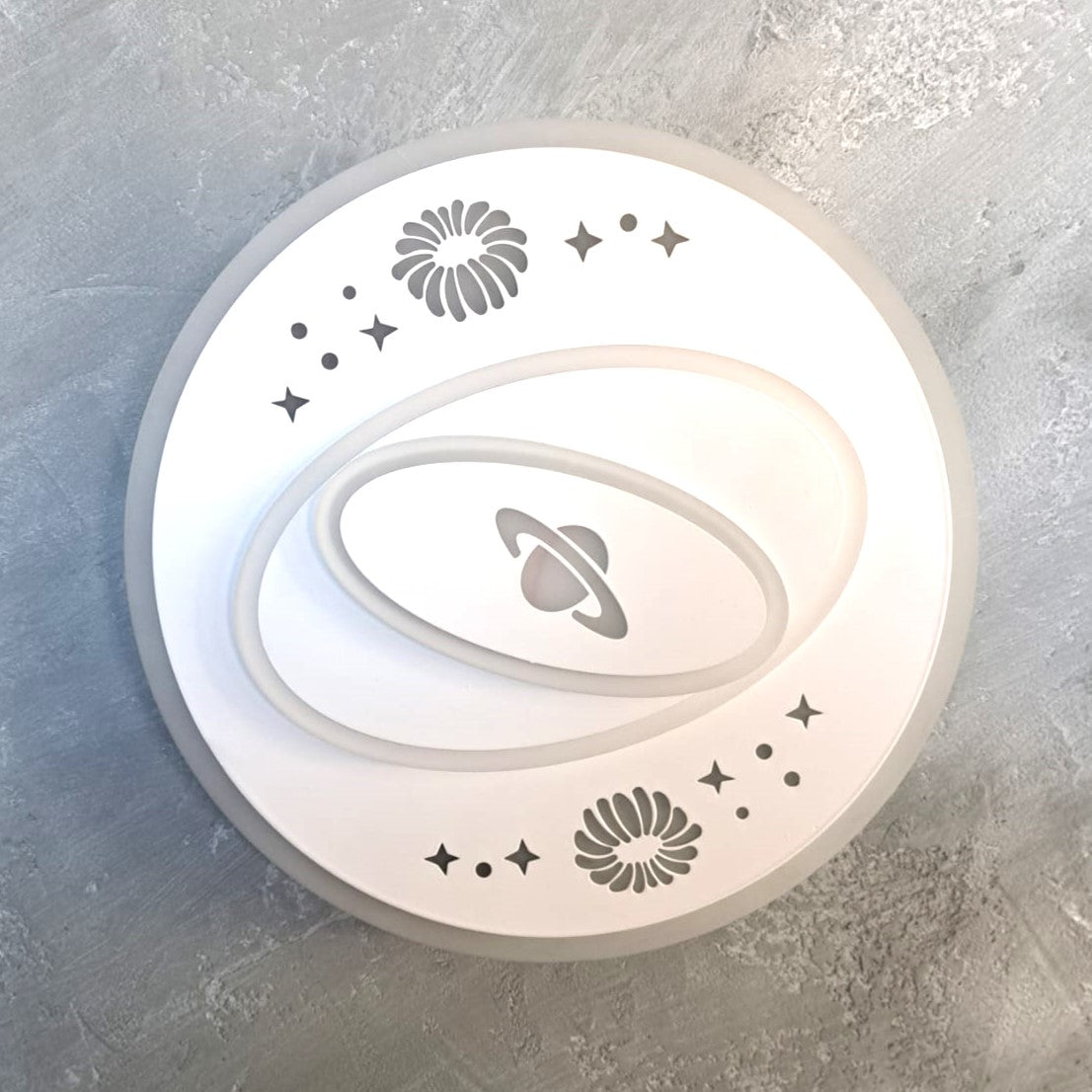 Lustra LED 60W Saturn RGB 30CM Echivalent 200W