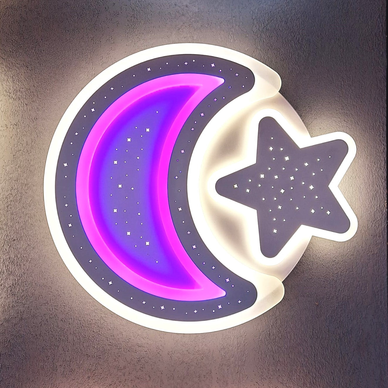 LUSTRA LED 142W MOON RGB 40cm Telecomanda