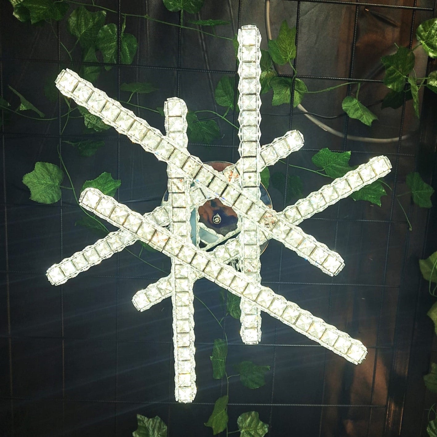 Lustra LED 168W 6 LINES CRISTAL Telecomanda