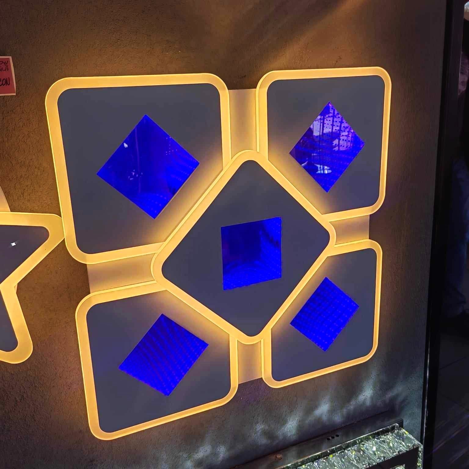 Lustra LED 182W VENICE MIRROR 3D RGB Echivalent 600W