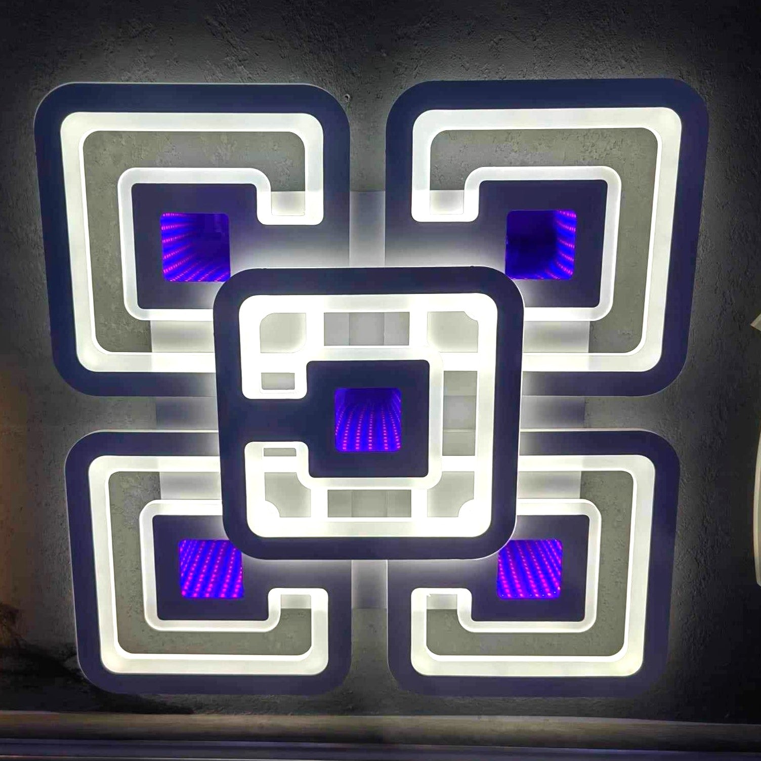 Lustra LED 138W SUN MIRROR 3D RGB Echivalent 500W