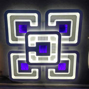 Lustra LED 138W SUN MIRROR 3D RGB Echivalent 500W