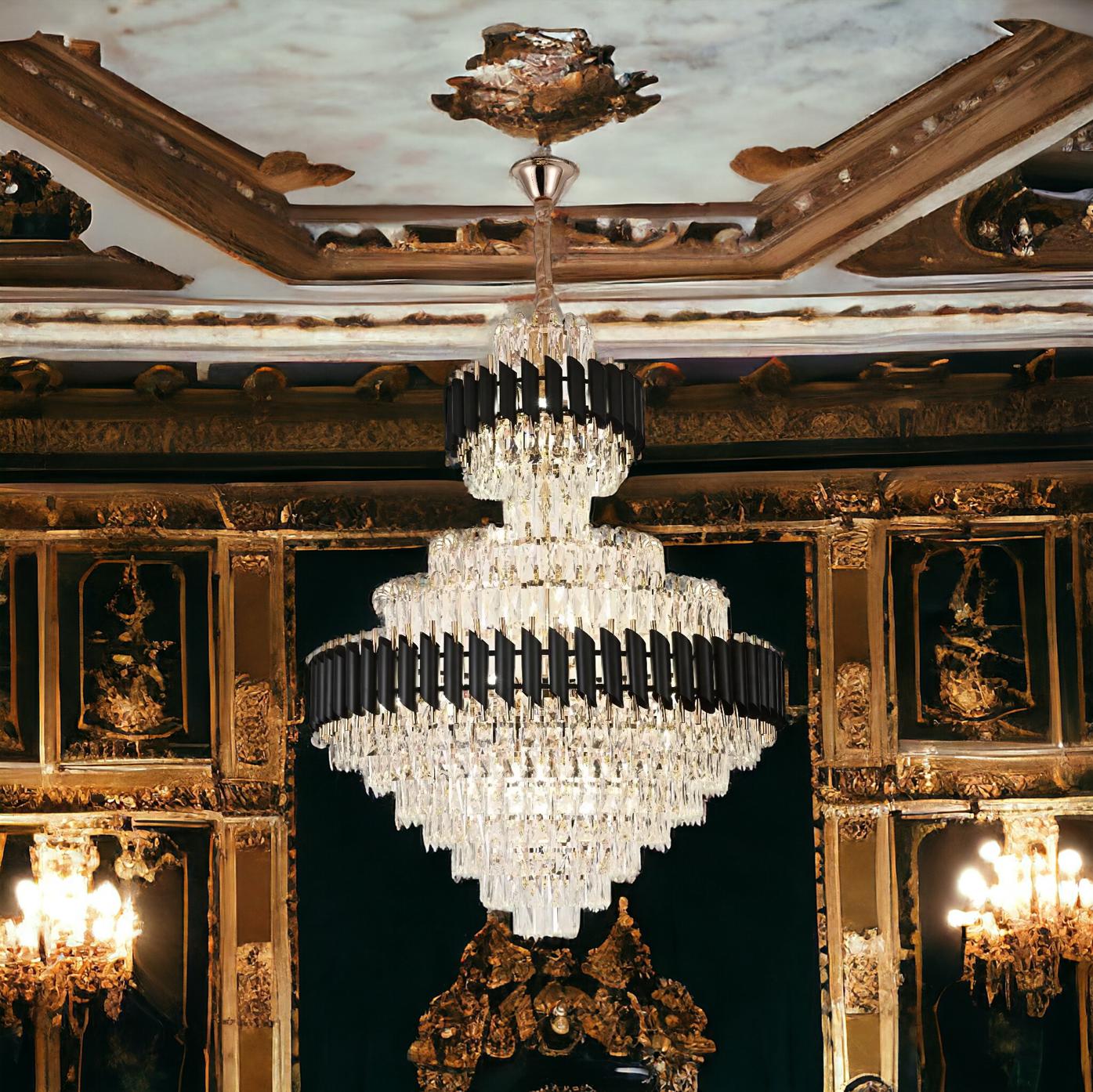 Candelabru Cristal BLACK PANTHER GRANDE 800x1100mm