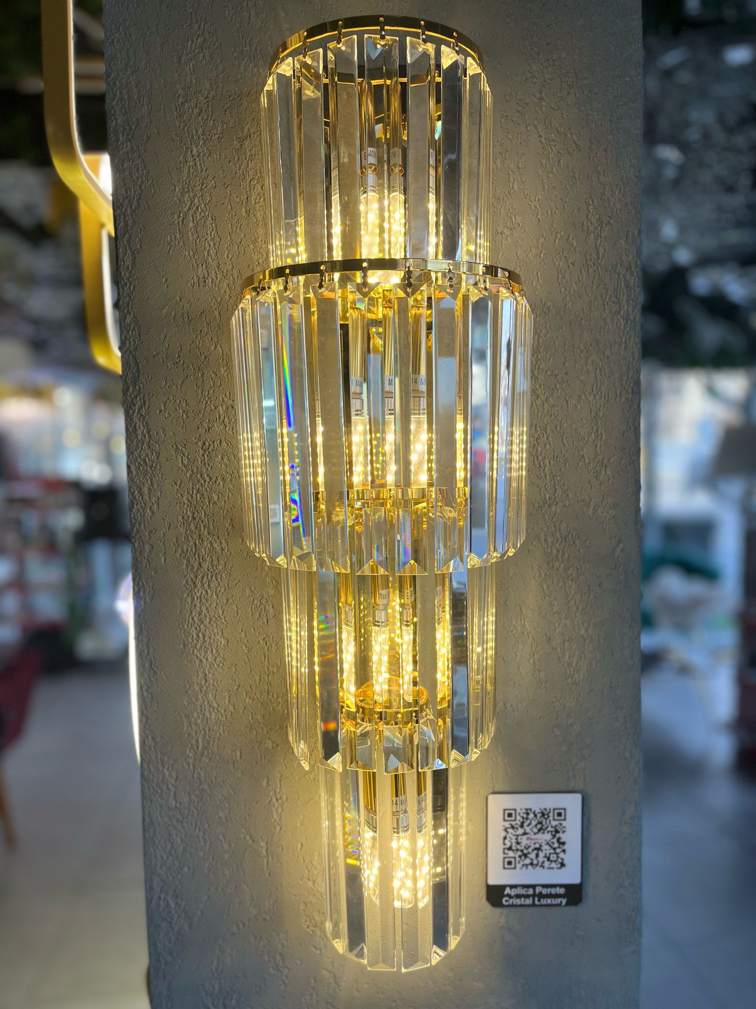 Aplica Perete Cristal Luxury Golden Deluxe 65cm