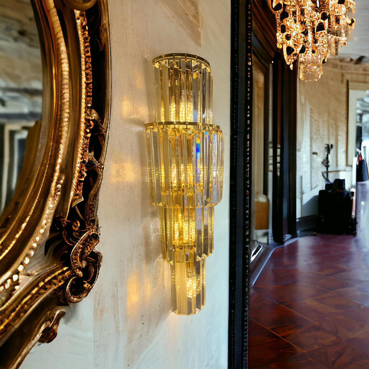 Aplica Perete Cristal Luxury Golden Deluxe 65cm