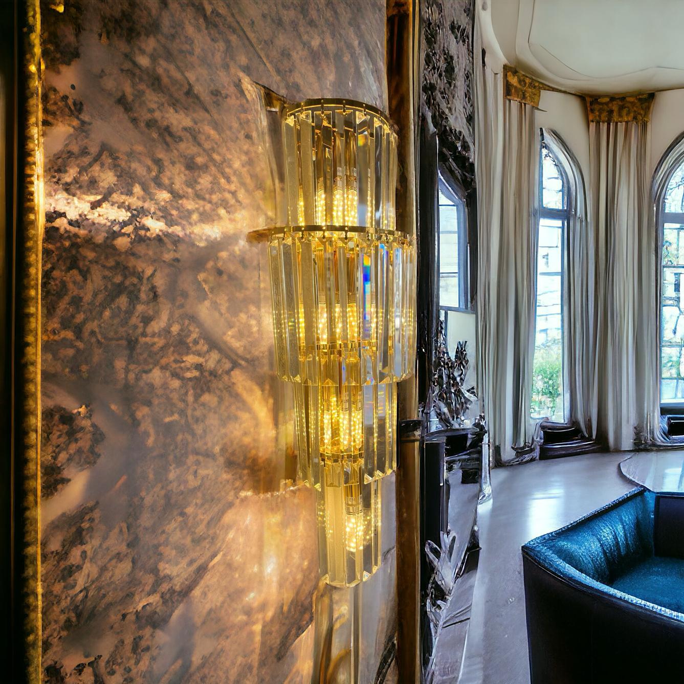 Aplica Perete Cristal Luxury Golden Deluxe 65cm