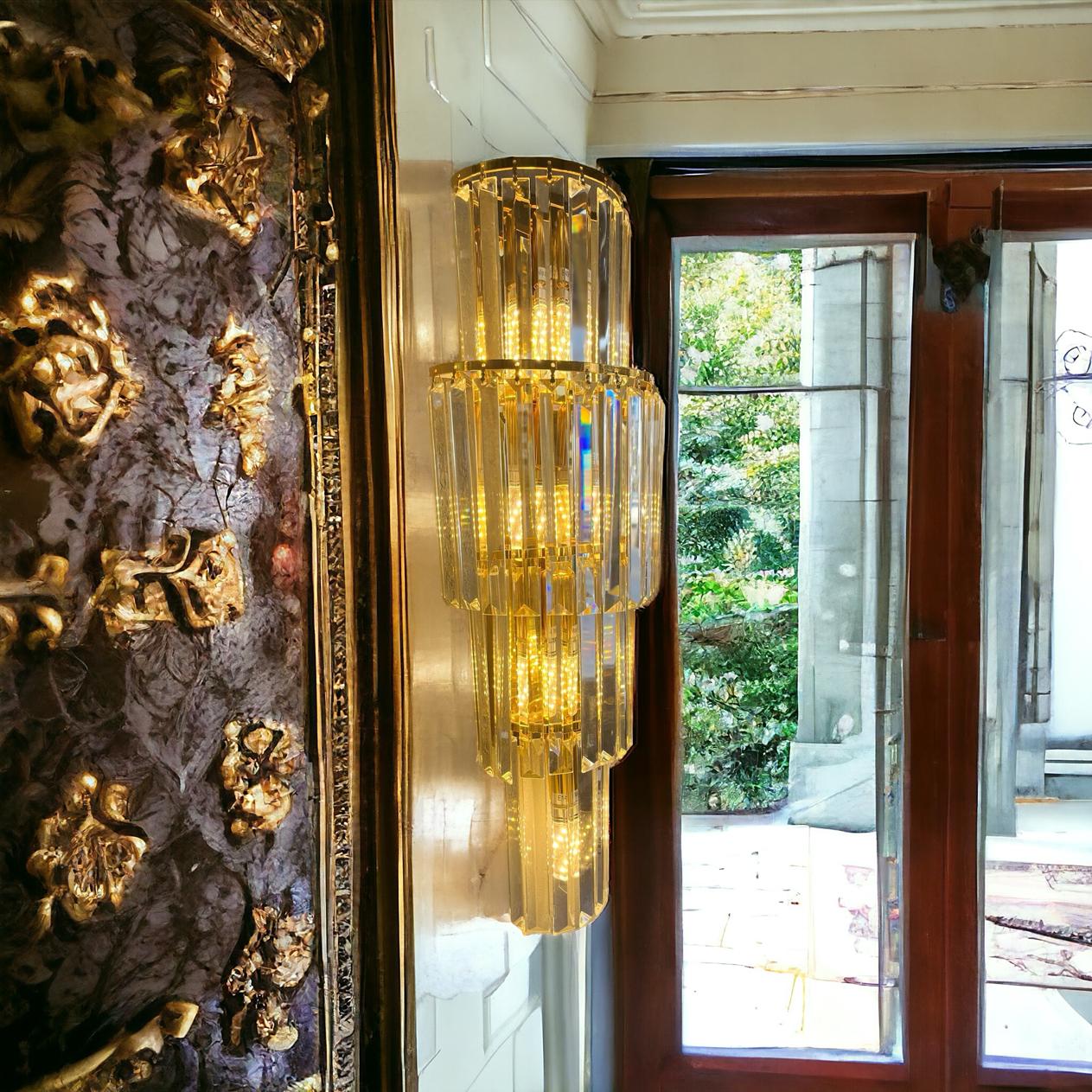 Aplica Perete Cristal Luxury Golden Deluxe 65cm