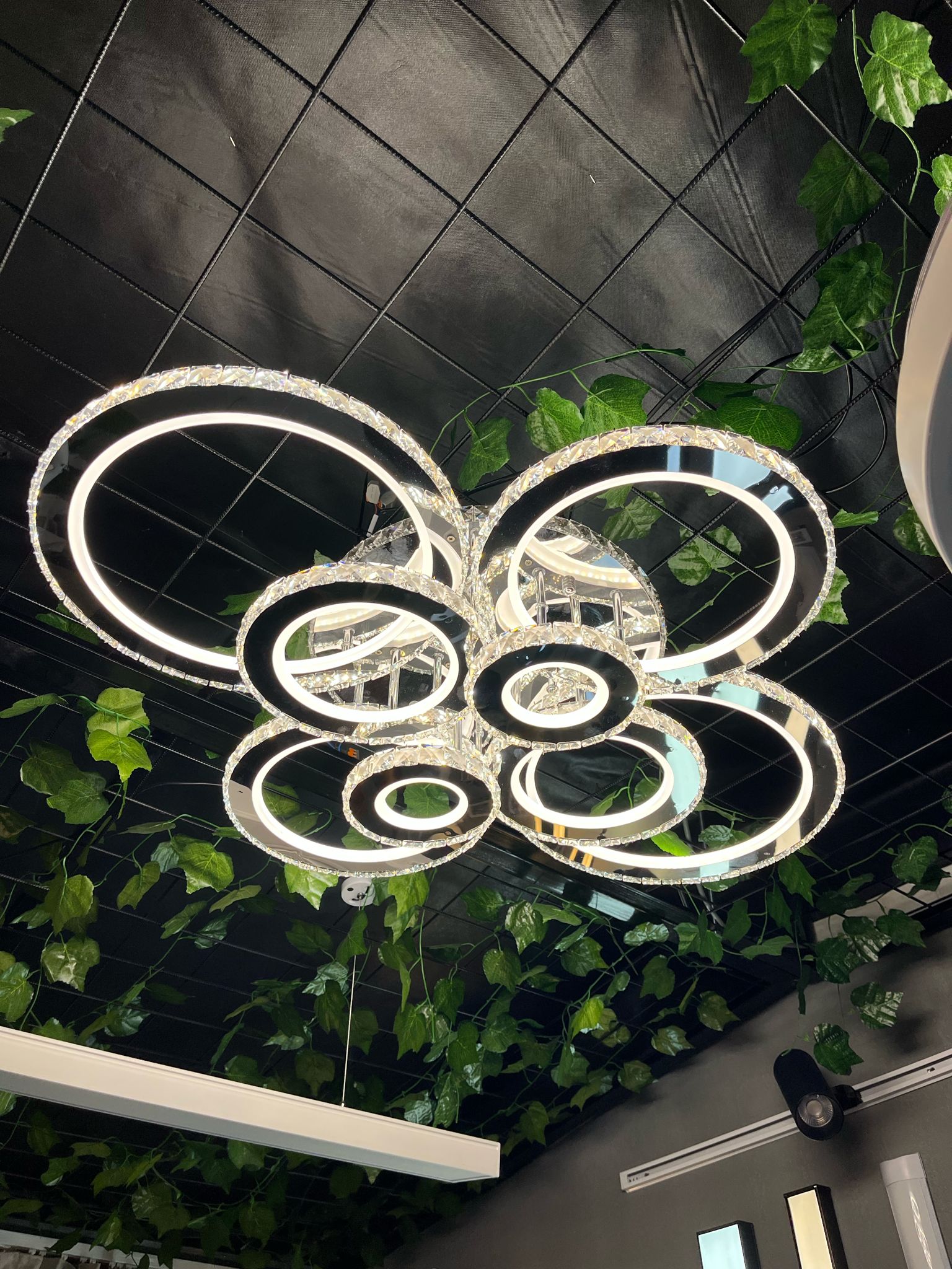 Lustra LED 434W 4+4 CIRCLE Cristal Super Gigant RGB Echivalent 1200W