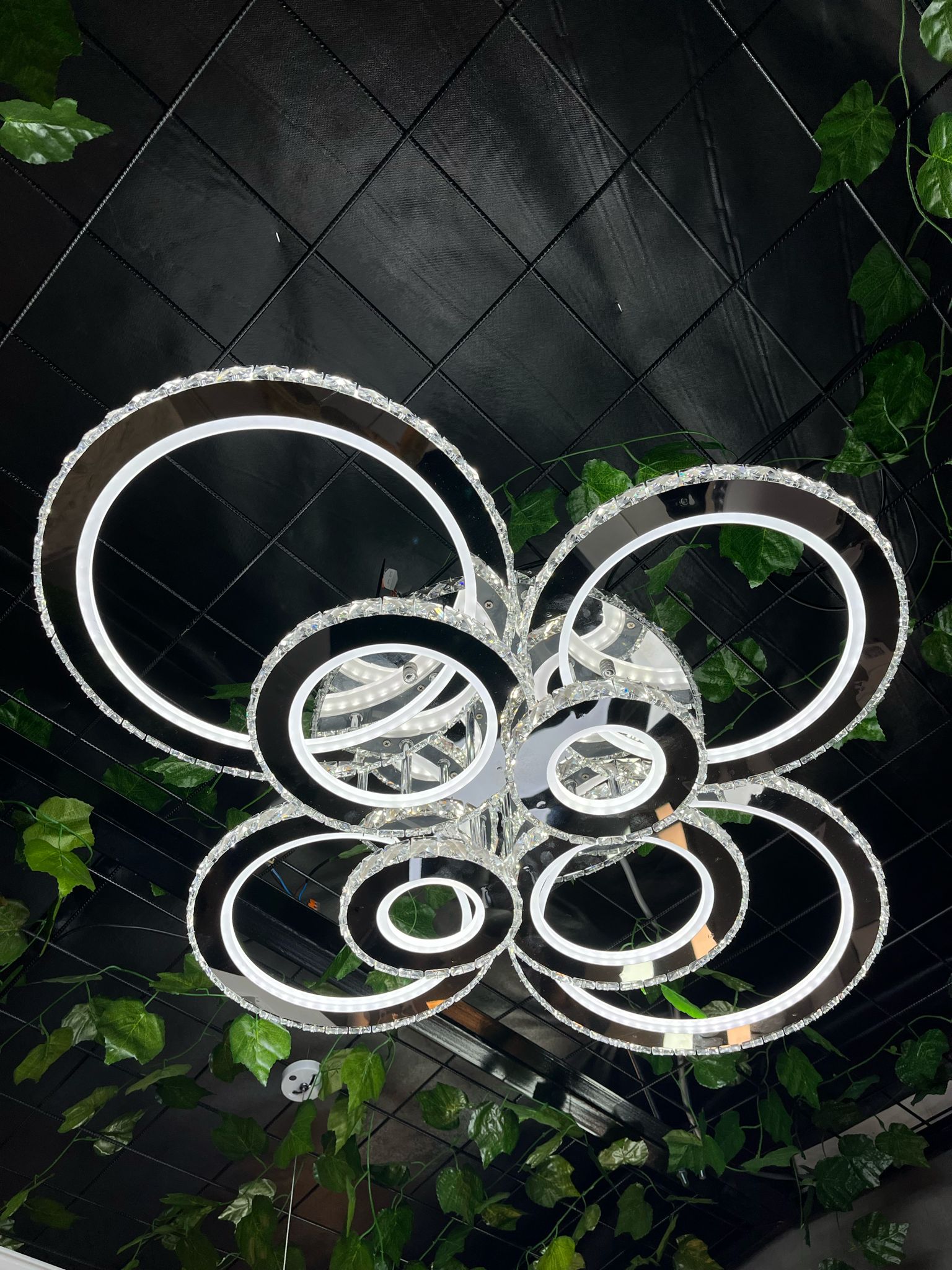 Lustra LED 434W 4+4 CIRCLE Cristal Super Gigant RGB Echivalent 1200W