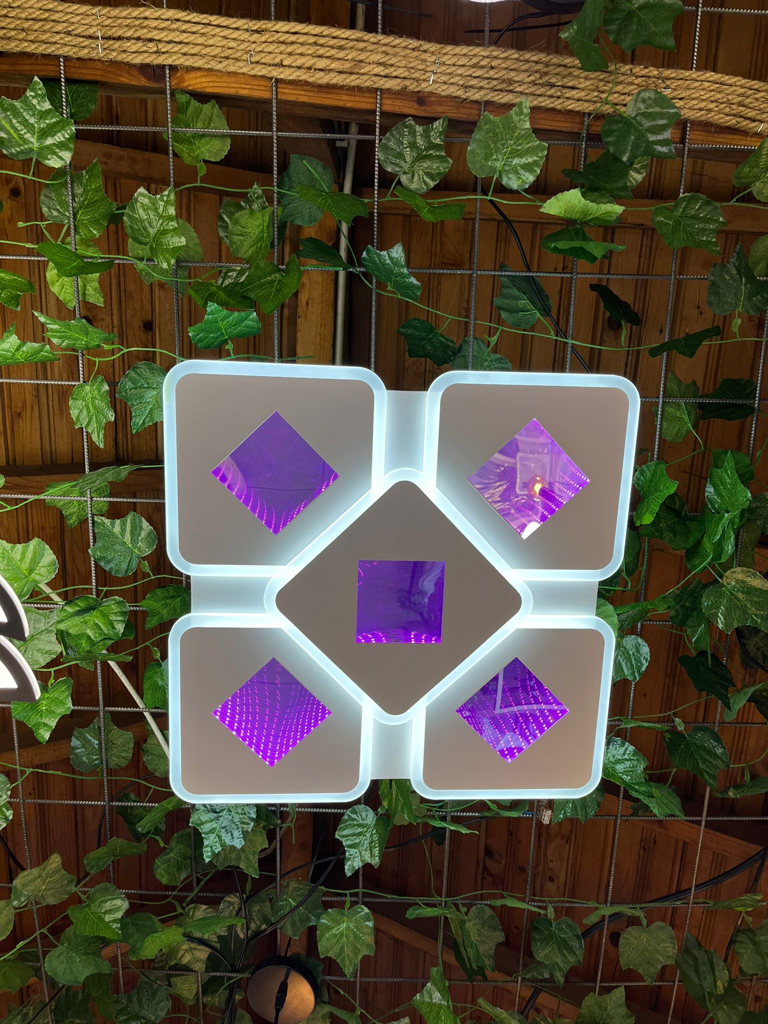 Lustra LED 182W VENICE MIRROR 3D RGB Echivalent 600W